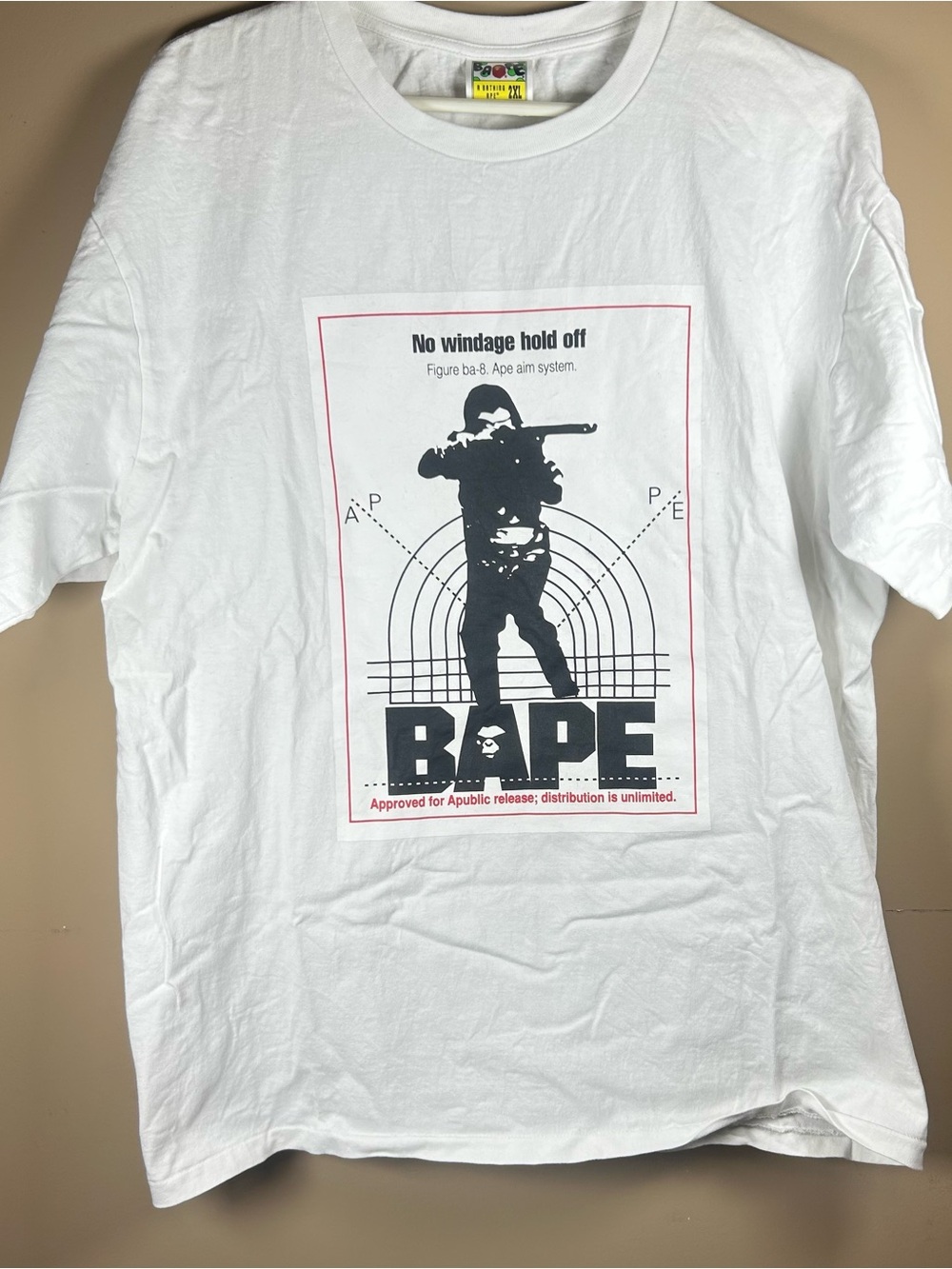 Bape A Bathing Ape Hunting Tee White Size 2XL